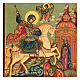 Icona tavola antica San Giorgio Russia zarista XIX secolo 30x25 cm Restaurata s2