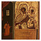 Icona russa tavola antica Gioia inattesa XIX secolo 35x30 cm Restaurata s2