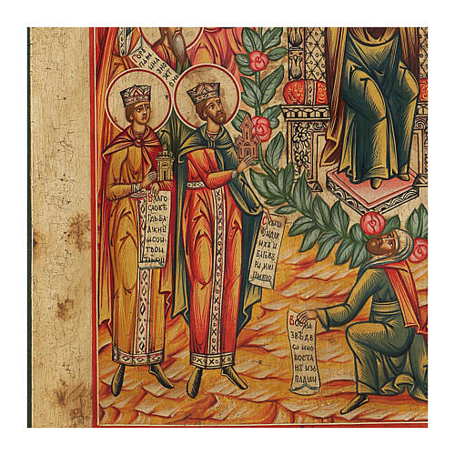 Restored antique icon, All creatures rejoice in you, 35x30 cm, Russia 5