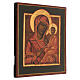 Ícone antigo restaurado Mãe de Deus de Tikhvin 31x27 cm Rússia s4