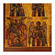 Icône ancienne en neuf parties restaurée 50x40 cm Russie s4