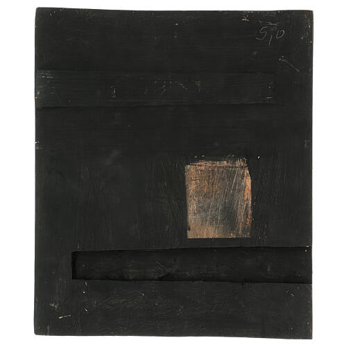 Icona Madonna di Feodor dipinta su tavola antica russa XIX secolo 30X25 cm 4