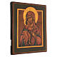 Icona Madonna di Feodor dipinta su tavola antica russa XIX secolo 30X25 cm s3