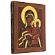 Mother of God of Shuja-Smolensk, hand-painted Russian icon on antique wood board 30x25 cm s3
