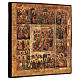 The Twelve Great Feasts, ancient Russian icon, restored in the 21st century, 13.5x13 in s3