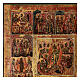 Le 12 Grandi Feste Icona russa antica restaurata XIX sec 35x30cm s4