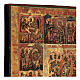 Le 12 Grandi Feste Icona russa antica restaurata XIX sec 35x30cm s6