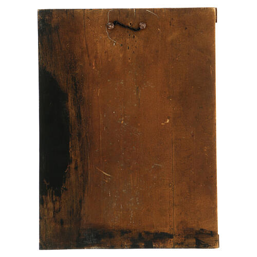 Holy Trinity of the Old Testament, antique Russian icon restored in the 21st century, 12x9 in 5