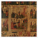 Icono ruso 12 Grandes Fiestas del año litúrgico XIX siglo restaurado 55x45 cm s2