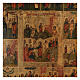 Icona russa 12 Grandi Feste dell'anno liturgico XIX sec restaurata 55x45 cm s2