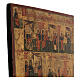 Icona russa 12 Grandi Feste dell'anno liturgico XIX sec restaurata 55x45 cm s6