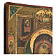 Icona Madre di Dio Kazan dipinta su tavola antica XIX sec 45x40cm s6
