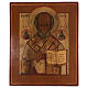 Restored St Nicholas of Myra icon antique Russia XVIII cen. 45x35 cm s1