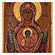 Madonna des Zeichens, Russland, 19 Jahrhundert, restaurierte antike Ikone, 30x25 cm s2
