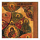 Russian icon of the Burning Bush painted on antique wood, XIX century, 30x25 cm s3