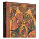 Icona russa Roveto Ardente dipinta su tavola antica XIX sec 30x25 cm s5