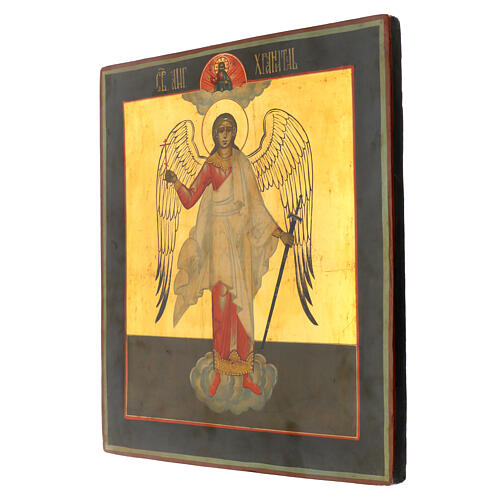 Russian icon of the Guardian Angel, painted on an old board, 14x12 in 3