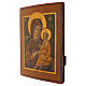 Icono Virgin Tichvin tabla antigua pintada 1800 restaurado siglo XXI Rusia 34x27 cm s3