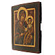 Icône Mère de Dieu de Smolensk ancienne Hodégétria XIXe s. restaurée Russie centrale 28x23 cm s3
