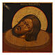 Icône ancienne russe Décollation de Saint Jean le Baptiste XIXe s. restaurée 35x27 cm s2