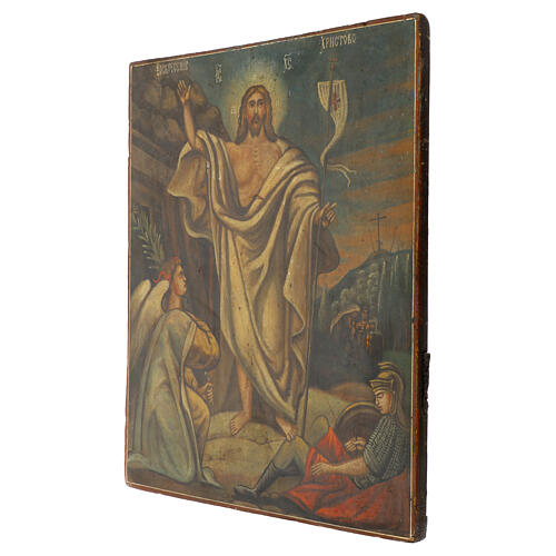 Icon Resurrection of Christ Russia 19th century restored 21st century 40x32 cm 3