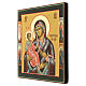 Modern painted Russian icon, Mother of God of the Three Hands, 12x11 in s3