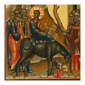 Icona russa moderna Entrata a Gerusalemme 31x27 cm