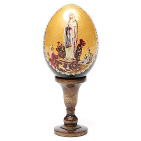 Icône Vierge de Lourdes en forme de oeuf