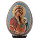 Ei-Ikone Maria mit Kind blaue Basis s2