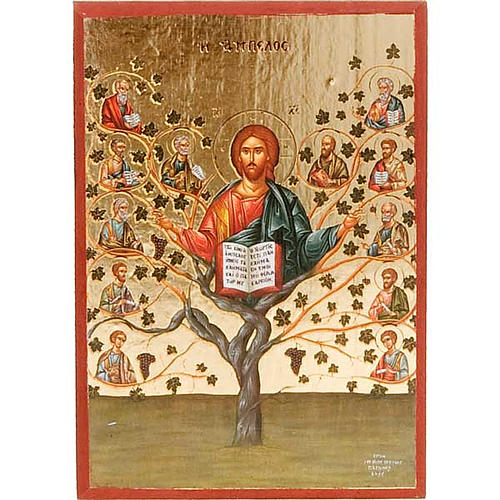 Jesus the vineyard, printed icon 1