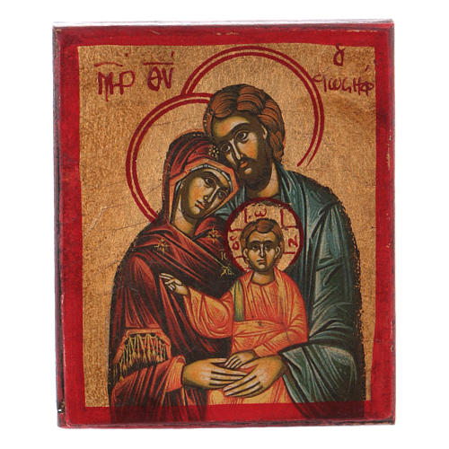 The Holy Family, screen-printed profiled icon 1