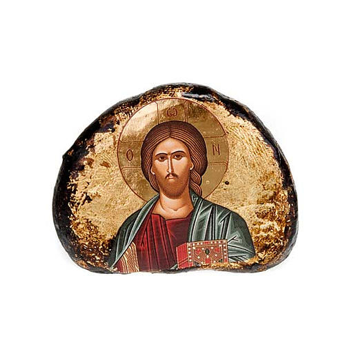 Íconos estampados piedra Jesús, María 5