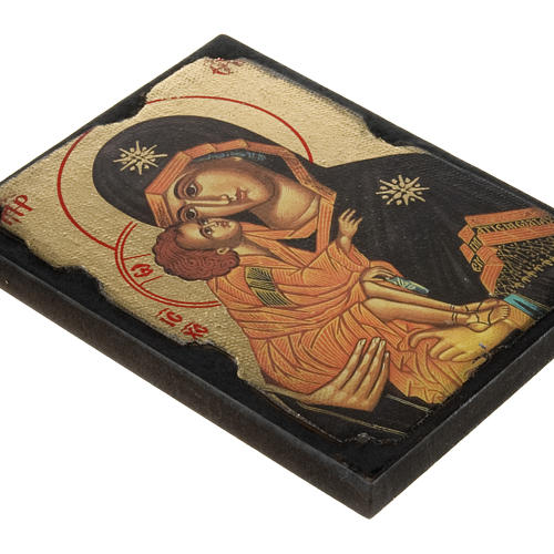 Icon print on wood, Our Lady of Tenderness 2