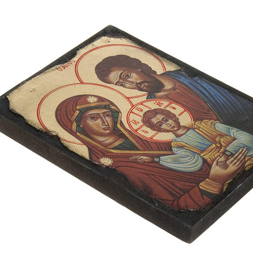 Icon print on wood, Holy Family 2