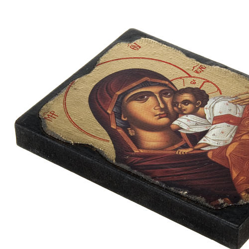 Icon print Our Lady with baby, red mantle 2
