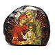 Terracotta with printed icon Holy Family s1