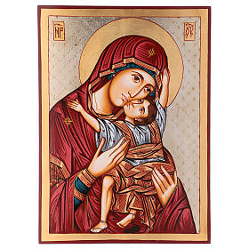 Rumänische Ikone Gottesmutter von Wladimir, 45x30 cm