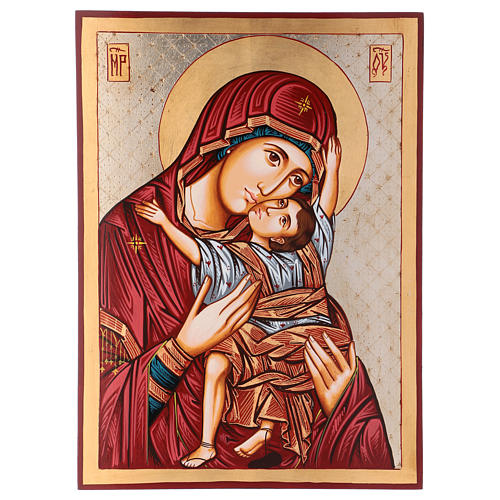 Romanian icon Our Lady of Vladimir 45x30 cm 1