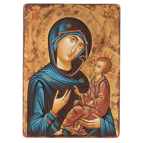 Icono Virgen Hodighitria 45x30 cm Rumanía 1