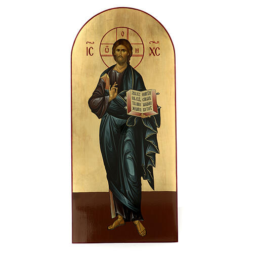 Ícone russo Cristo Pantocrator serigrafia 120x50 cm 1