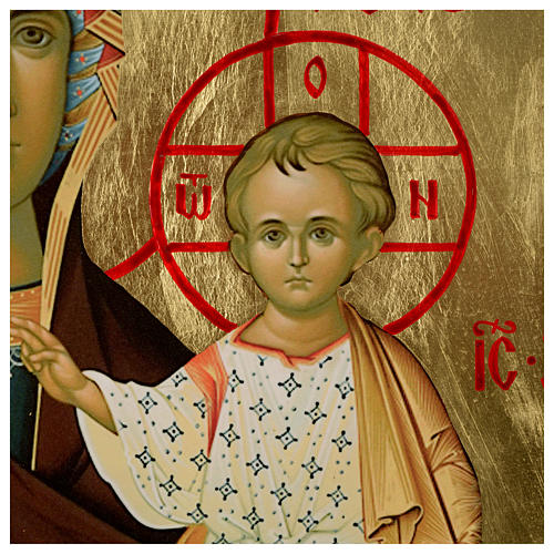 Russiche Ikone, Siebdruck-Ikone, Gottesmutter von Smolensk, 120x50 cm 3