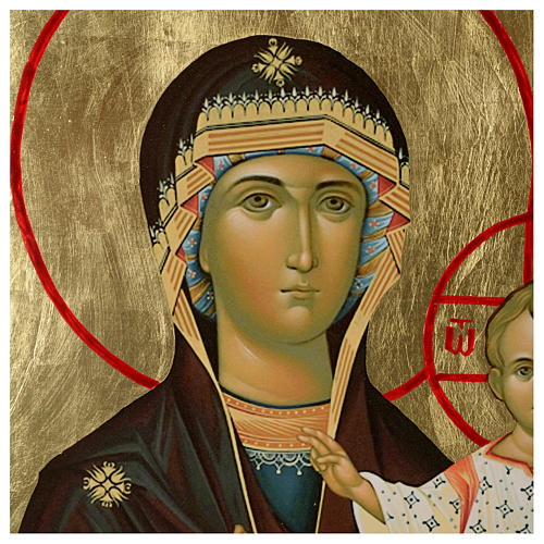 Russiche Ikone, Siebdruck-Ikone, Gottesmutter von Smolensk, 120x50 cm 4