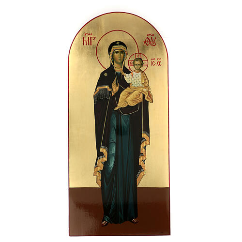 Russiche Ikone, Siebdruck-Ikone, Gottesmutter von Smolensk, 120x50 cm 8