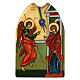 Annunciation icon, with shaped wood panel 40x60cm s1