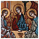 Holy Trinity icon on shaped wood panel with gold background 45x1 s2