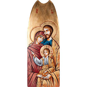 Holy Family icon with gold background 45x120cm