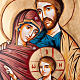 Icona Sacra Famiglia fondo oro 45x120 cm s3