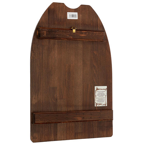 Icono pintado Sagrada Familia recortado fondo dorado 40x60 3