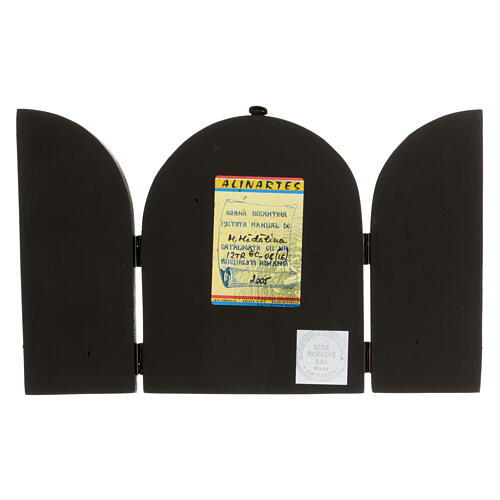 Icono Tríptico rumano Cristo Pantocrátor 18x24 cm 6