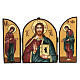 Ícone romeno tríptico Cristo Pantocrator 18x24 cm s1